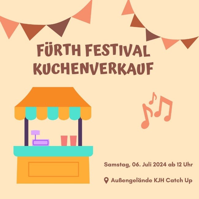 Kuchenverkauf am Fürth Festival